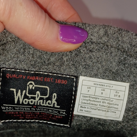 Woolrich Baltimore Leather and Wool Ankle Moto Boots Women's Sz 7 - Picture 5 of 7